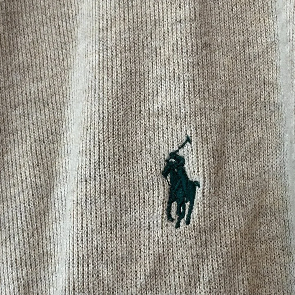 Polo Ralph Lauren XL men full zip knit jacket oatmeal